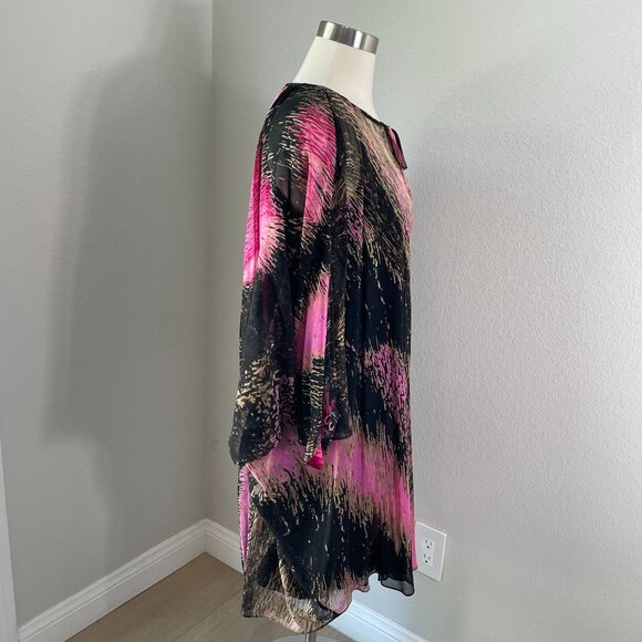 Diane Von Furstenberg DVF Fleurette Gossip Girl Serena Batwing Silk Boho Dress - Picture 12 of 16